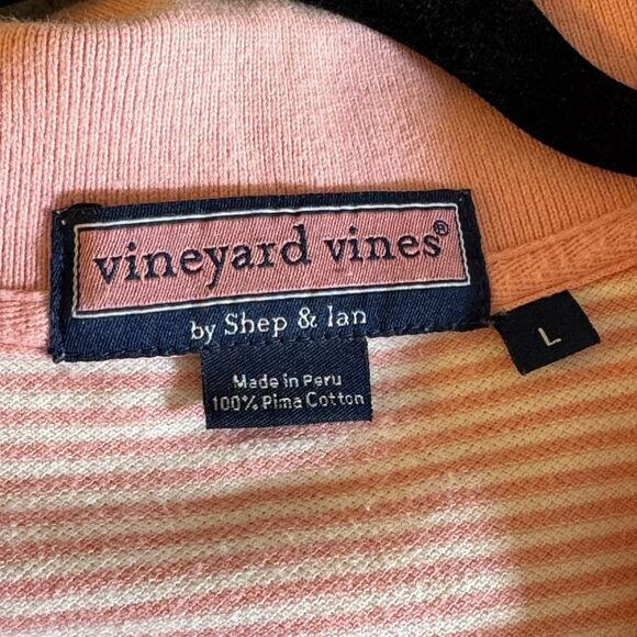 Vineyard vines by shep & lan Polo Mens size large striped Cotton Golf Rugby - Picture 5 of 9